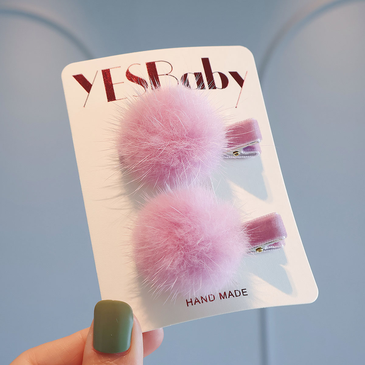 秋冬可爱毛茸茸水貂毛球宝宝发夹甜美百搭刘海头饰儿童过新年对夹,淘宝优惠券,粉丝福利购,淘宝优惠卷