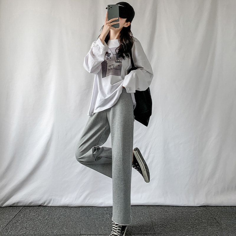 阔腿裤高腰春秋垂感2020新款运动裤 星剧社休闲裤