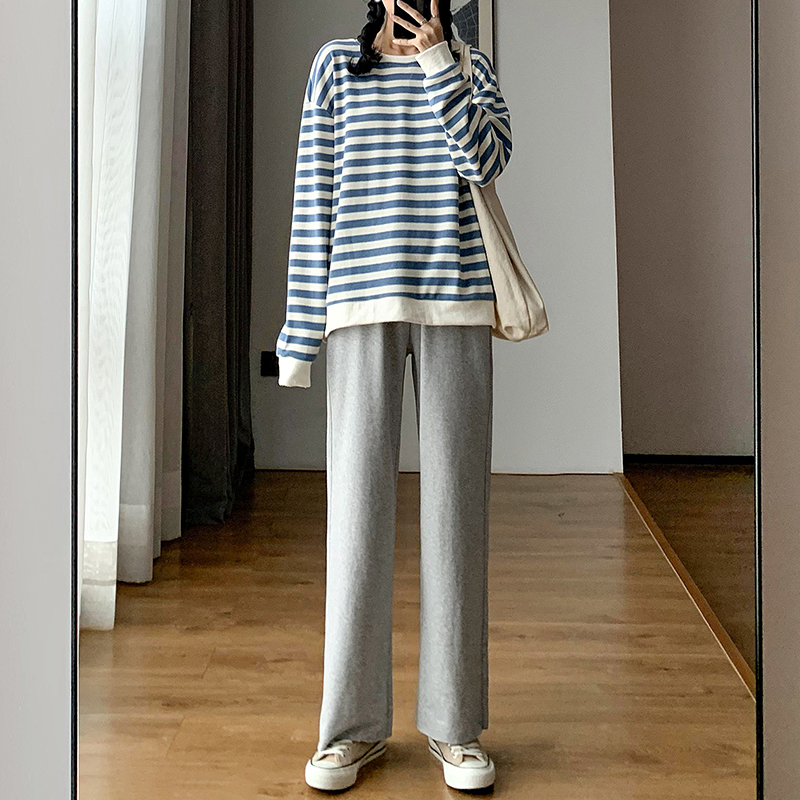 黑色运动高腰春秋垂感2020阔腿裤 星剧社休闲裤