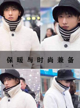 羊毛呢渔夫帽男士加绒保暖帽帽子