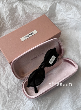 现货MiuMiu椭圆书呆子墨镜04zs