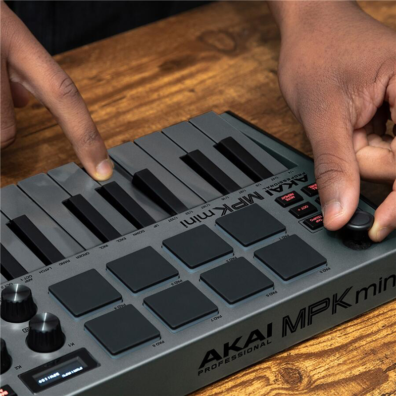 AKAI雅家 MPK Mini MK3 25键MIDI键盘专业入门打击垫便携控制器 - 图1