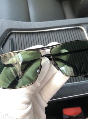 太阳镜男士水晶玻璃开车专用大脸防紫外线开车驾驶镜墨镜绿色眼镜