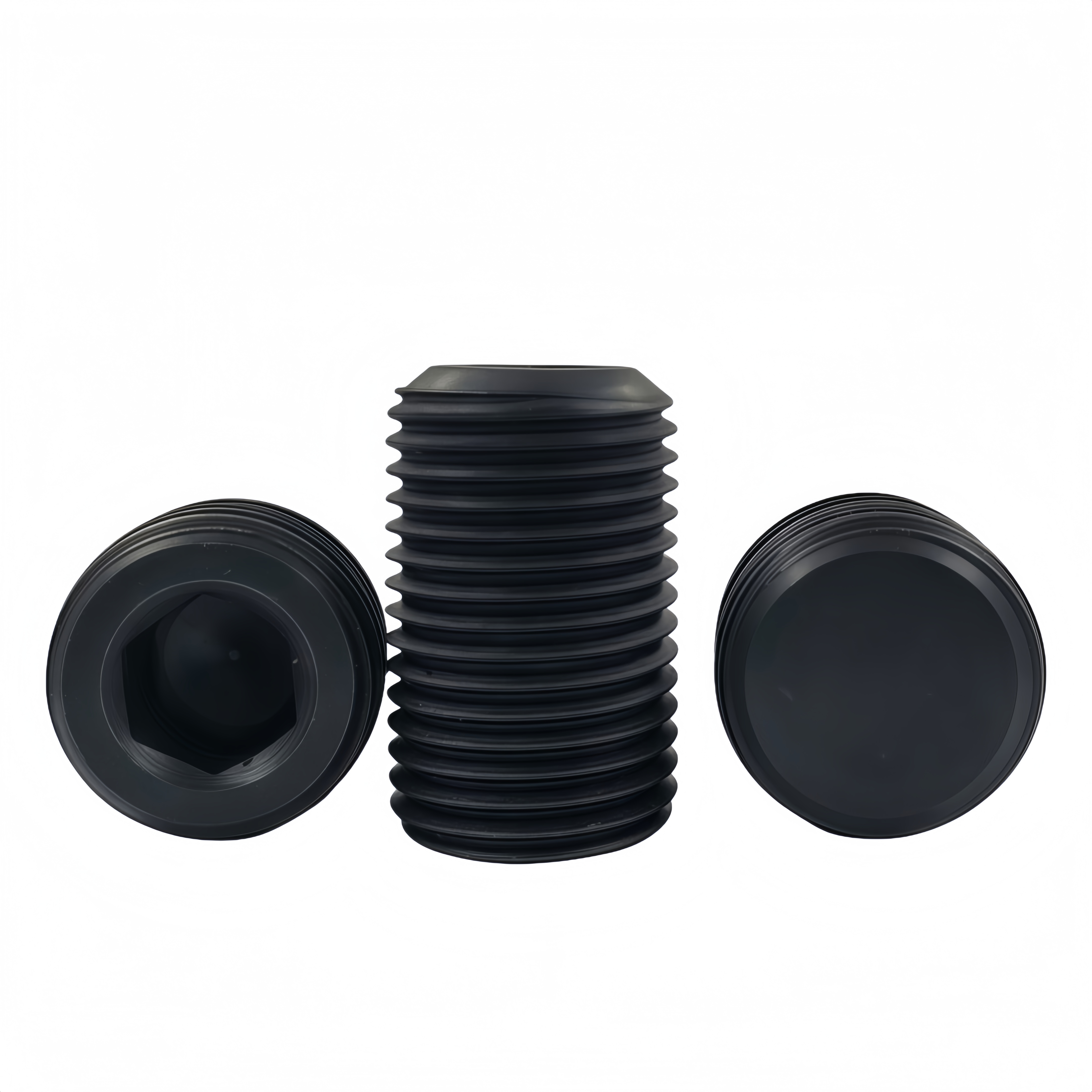 12.9级国标细牙紧定内六角平端凹端螺丝钉基米顶丝M2M3M4-M8M12 - 图1