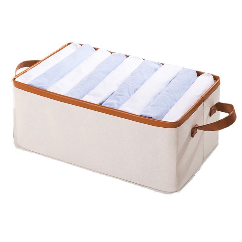 衣服收纳箱家用衣柜放裤子衣物分层筐棉麻布艺折叠整理盒换季神器,淘宝优惠券,粉丝福利购,淘宝优惠卷