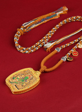 新款双面唐卡描金绿度母