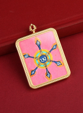 唐卡半手绘喵姐心咒粗矿