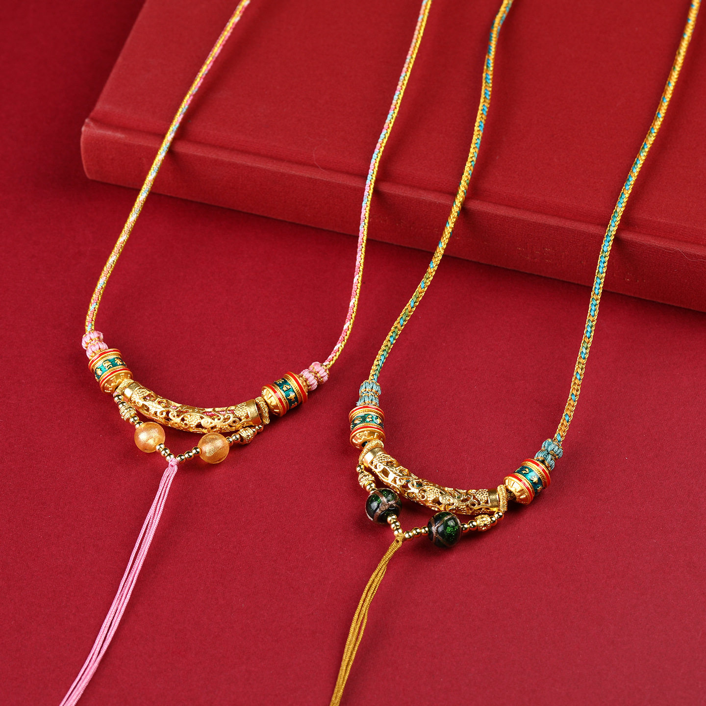 手工编织藏风项链绳男女唐卡扎基拉姆吊坠绳香灰琉璃珠毛衣链锁骨,淘宝优惠券,粉丝福利购,淘宝优惠卷