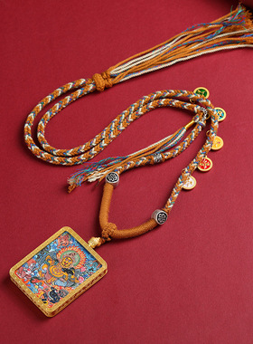 藏式项链挂坠绳唐卡吊坠