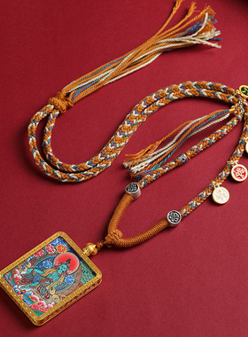 藏式项链挂坠绳唐卡吊坠