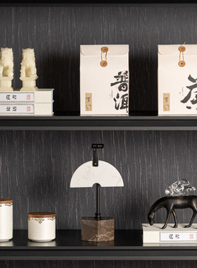 新中式素雅白茶室茶壶工艺品摆件高级会所餐厅酒店休息区软装饰品