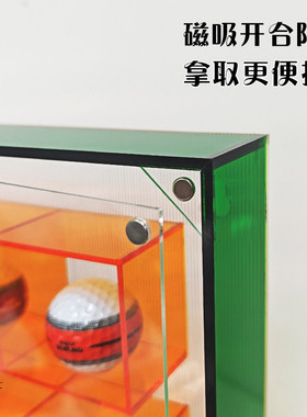 高透明亚克力挂墙带门高尔夫球棒球收纳盒俱乐部陈列展示架定制