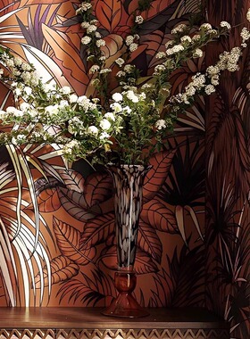 【八度空间】极简轻奢中古样板间售楼处琉璃花器托盘茶几桌面摆件