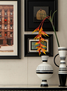 八度空间现代简约样板间售楼处茶几飘窗桌面托盘烛台果盘装饰品