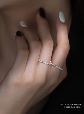 戒指菜花圈韩版s925食指直播爆款