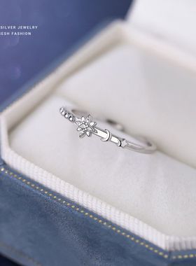 之戒指创意镶钻小众个性纯银创意