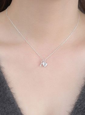 足银阿宝项链韩版锁骨精致链简约