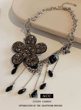 个性锁骨项饰设计欧美流苏暗黑