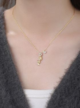 锦鲤搭配足银项链999中式女铜钱