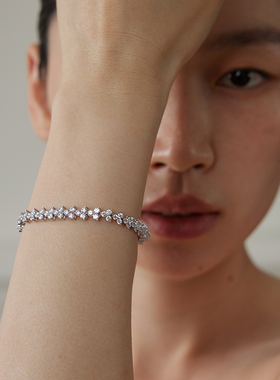 PAUSA ANN s925 briony满钻火彩高碳钻轻奢都市时髦手链