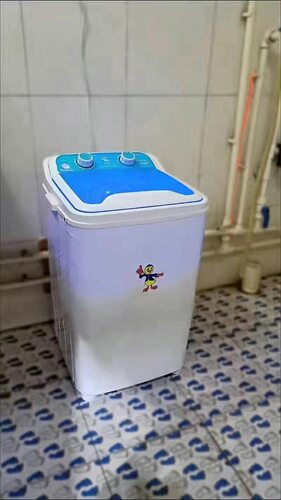 新疆直发半全自动单桶小型迷你洗衣机大容量洗棉衣被套带脱水甩干 - 图3