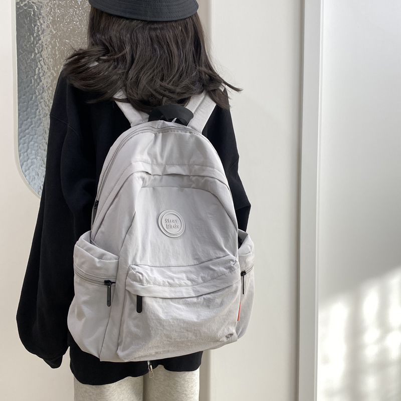 轻便双肩包女日系ins新款旅行健身防水电脑背包男高中大学生书包 - 图0