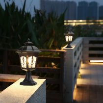 Outdoor column head light led wall lamp European-style waterproof courtyard lamp villa Outdoor Bar Landscape column lamp