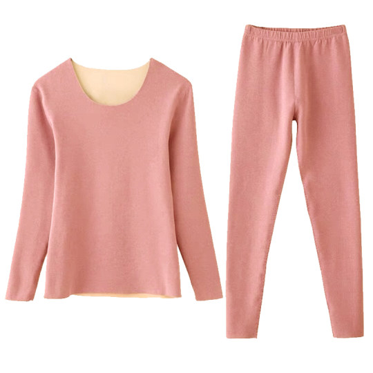 无痕保暖内衣女士套装发热加厚加绒德学生秋衣秋裤一体打底衫冬季