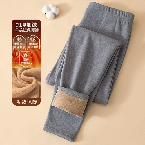 Мужские удерживающие тепло флисовые штаны, бархатное базовое зимнее термобелье, увеличенная толщина, большой размер