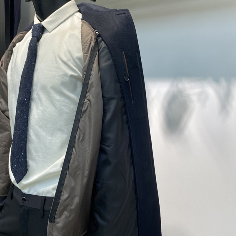 羊绒内胆可脱卸男士中长款翻领羊绒大衣商务休闲毛呢外套领佐诺依,淘宝优惠券,粉丝福利购,淘宝优惠卷