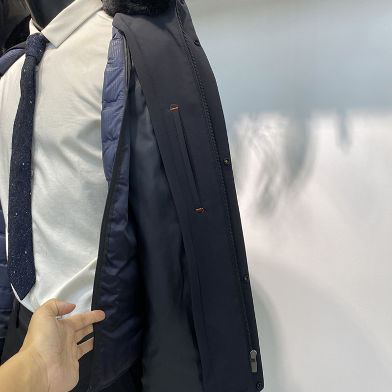 水貂毛内胆可脱卸男士派克服外套商务休闲保暖羽绒服上衣领佐诺依,淘宝优惠券,粉丝福利购,淘宝优惠卷