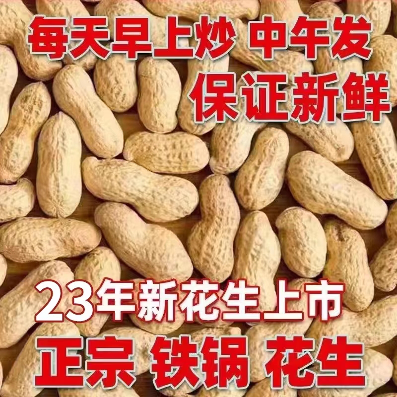 23年新货现炒现卖原味炒花生农家铁锅炒熟花生带壳新鲜炒红皮花生 - 图3