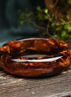 天然金丝海柳手镯标准版宽大手饰礼品礼物文玩珍品精品手把件工艺