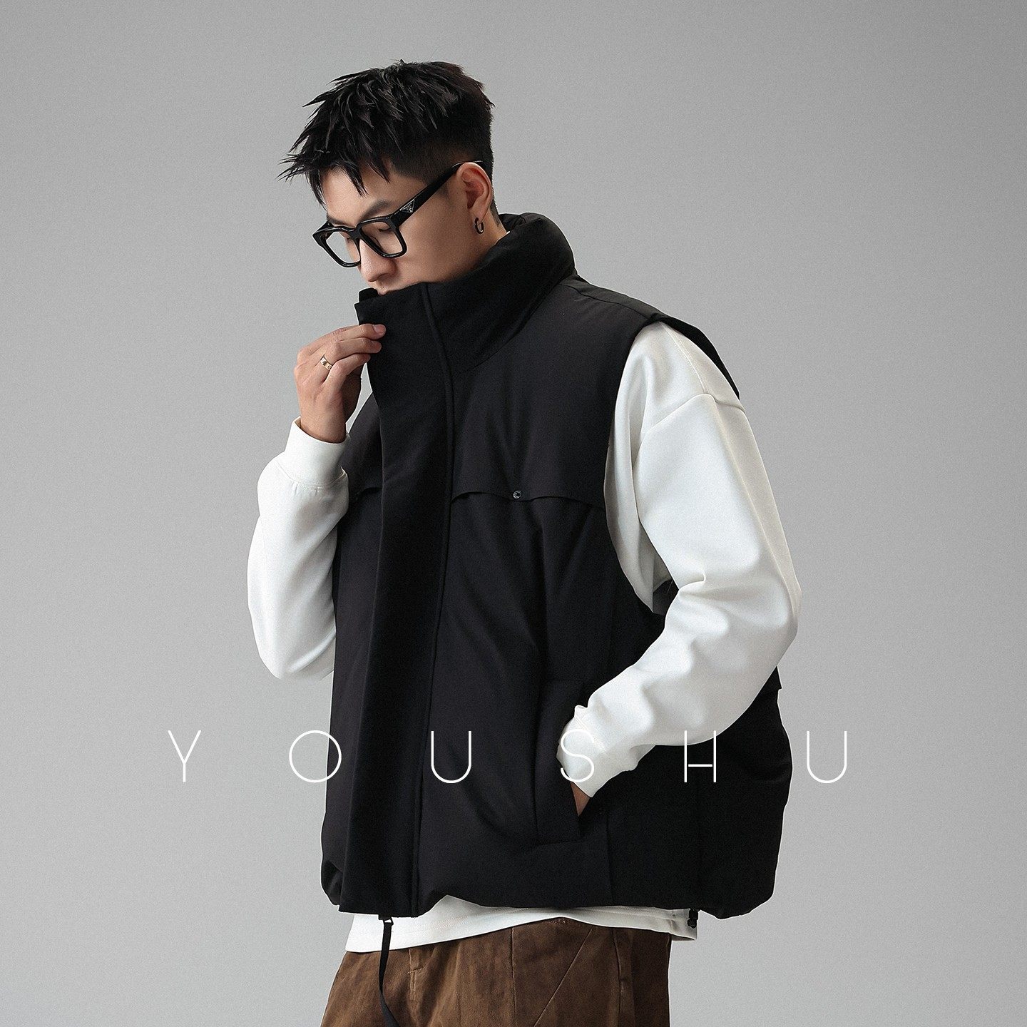 90白鸭绒冬季新款户外保暖龟背羽绒服背心多口袋工装坎肩马甲男,淘宝优惠券,粉丝福利购,淘宝优惠卷