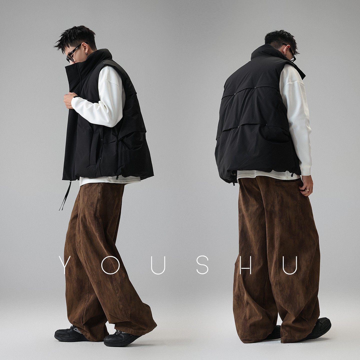 90白鸭绒冬季新款户外保暖龟背羽绒服背心多口袋工装坎肩马甲男,淘宝优惠券,粉丝福利购,淘宝优惠卷