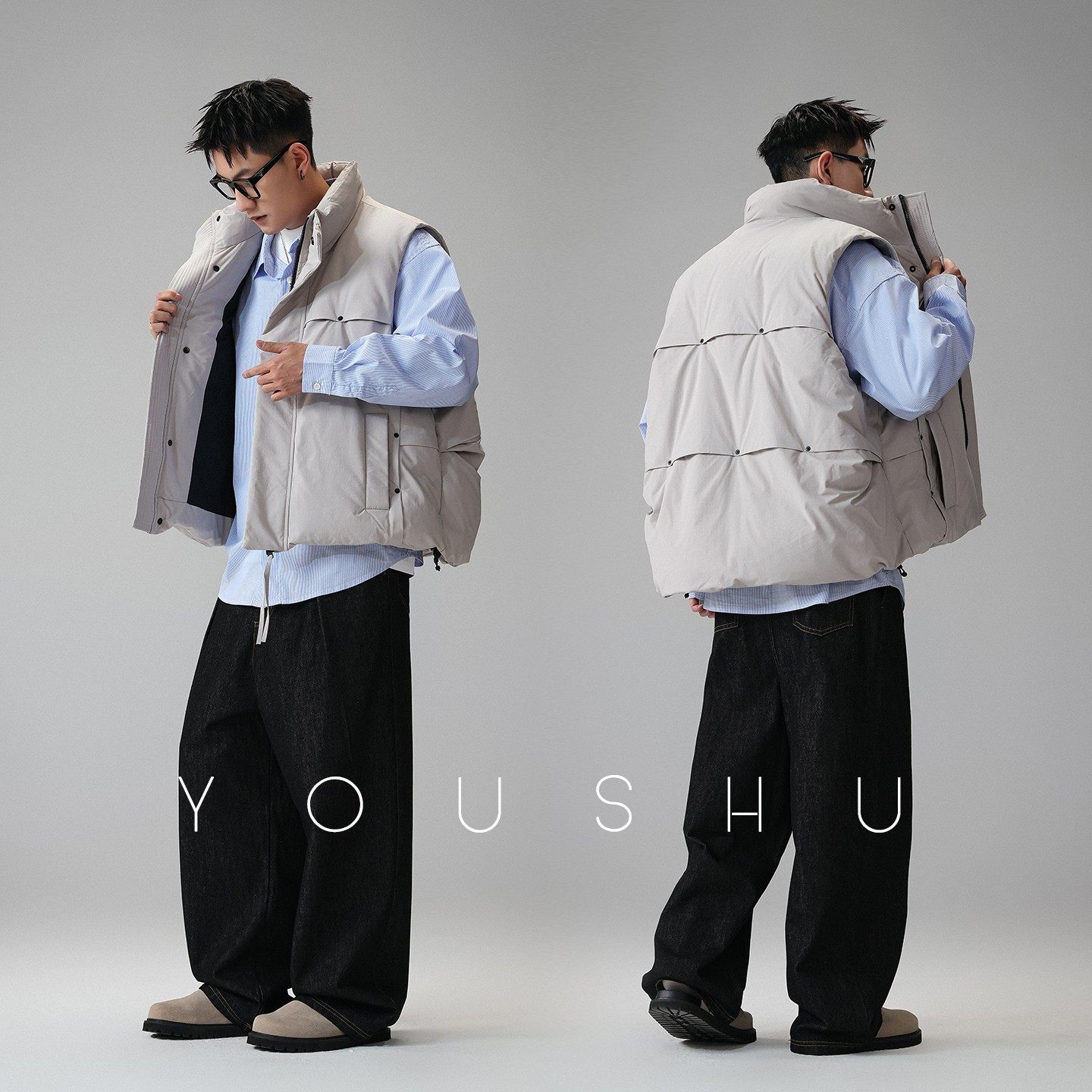 90白鸭绒冬季新款户外保暖龟背羽绒服背心多口袋工装坎肩马甲男,淘宝优惠券,粉丝福利购,淘宝优惠卷