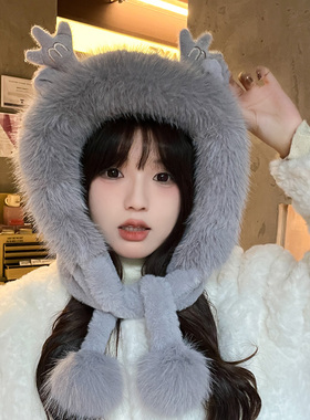 雷锋帽女冬骑车韩版保暖防寒加绒