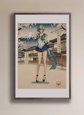 新世纪EVA浮世绘机甲装饰画