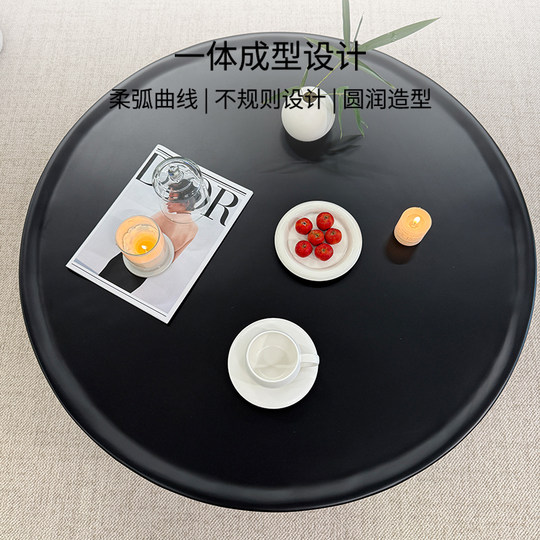 Floaa French cream style cone reflection mirror suspended coffee table living room home hourglass type flying saucer coffee table