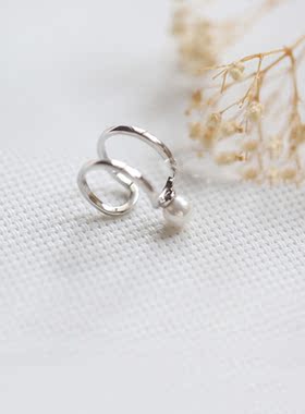 显瘦镂空双层珍珠日韩风开口戒指