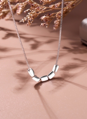 青柠森系原宿风短款锁骨纯银项链