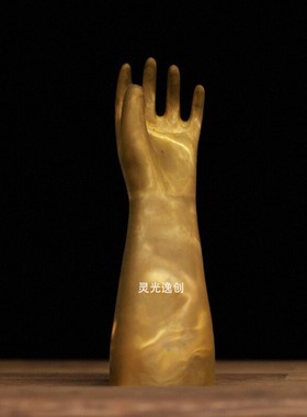 复古全铜手臂摆件软装饰个性壁饰