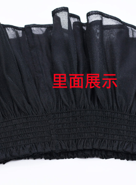 松紧高弹性韩版涤丝套头假领子