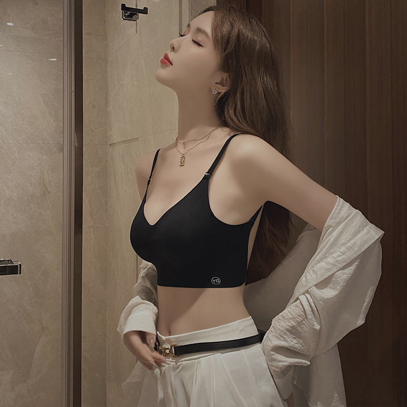 透色内衣旗舰店U型美背内衣女小胸聚拢夏季薄款2022新款背心式一体无痕露背文胸2