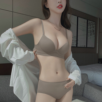 No-scratches underwear Female small breasts Poly-Size Adjustment Type Closeted Breast Anti-Drooping Bra Underpants Suit Summer Thin