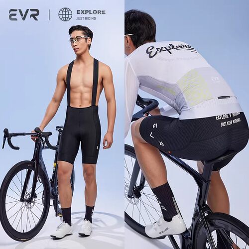 EVR新款双箭头骑行裤男款士春夏公路自行车背带短裤速干透气破风 - 图2