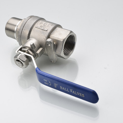 304不锈钢内外丝两片式球阀二片内外丝螺纹全通径球阀/球阀4分1寸 - 图0