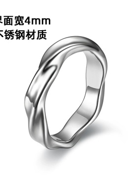 戒指男不锈钢不掉色高级感