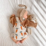 Тонкий летний морковный детский хлопковый жилет, брендовое детское боди, популярно в интернете