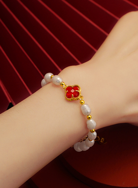 越南沙金淡水珍珠手链简约百搭